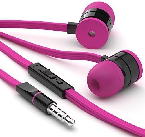 In Ear Earbuds, Worknet In Ear Headphones with Mic Wired Earbuds Earphones comfortable, clear, and powerful sound stereo in-ear headphone with microphone for iPhone, Android compatible (Rose)