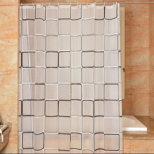 Cortina de ducha de PEVA cortinas Material cuarto de baño artículos de baño Opaque Mildewproof no deformación Ne Se décolore pas, 180*180cm