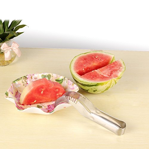 UVISTAR Melonenschneider / Wassermelonen Schäler Schneider / Melonenteiler / Entkerner / Obst Schäler / Slicer-Ausstecher / Edelstahl-Obstmesser / Früchteschneider Schneller zum Schneiden - 5