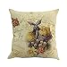 Produktbild DIKHBJWQ Lichterkette Ostern Jahrestag Geschenk FürSie Kissenbezug 40 X 40 cm Weiß Kaninchen Haus kopfkissen Wasser Kissenhülle 40X60