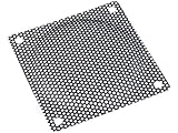  Lüftergitter 80x80mm schwarz Metall Gewebe zum schrauben
