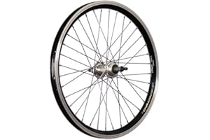 Taylor-Wheels 20 pollici ruota posteriore bici doppia camera nero/argento