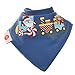 Zippy Fun Christmas Baby and Toddler Bandana Bib - Absorbent 100% Cotton Front Dribble Bibs with Adjustable Snaps (4 Pack Gift Set) Boys Christmas Blue and Red