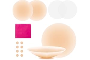 Copricapezzoli Invisibili Monouso - Adesivi Trasparenti Per Donna | Forma Rotonda E A Fiore | Confezione Multicolor