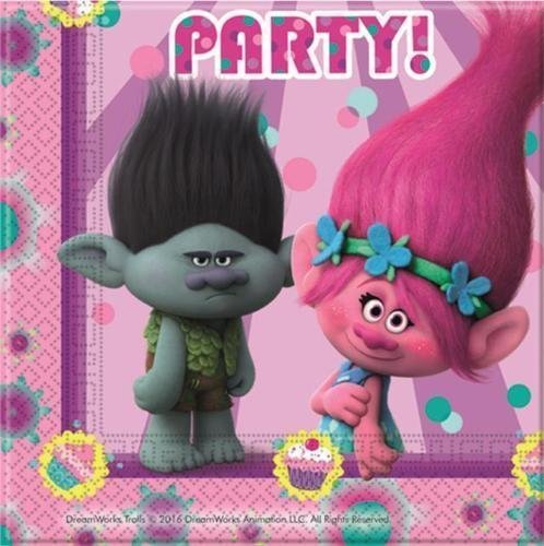 Procos Dreamworks Trolls Papier Party Mittagessen Servietten (20 Pack)