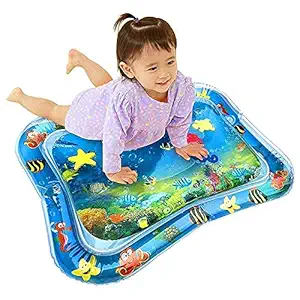 RELEMTRA Baby Kids Water Play Mat Toys Inflatable Tummy Time Leakproof Water Play Mat, Fun Activity Play Center Indoor and Outdoor Water Play Mat for Baby Assorted Colour (69 x 50 x 8 cm)