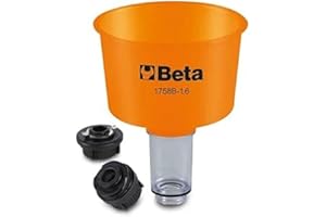 Beta Entonnoir 1758B-1,6 avec clapet anti-retour, outil (avec raccords rapides, particulièrement adapté aux véhicules du groupe VAG, accessoires d'atelier utiles, capacité : 1,6 litres)