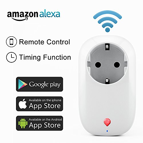 Preisvergleich Produktbild Intelligente WiFi Steckdose mit echtzeitfähiger Stromverbrauchsanzeige und Timer-Funktion, funktioniert mit Amazon Alexa (Echo und Echo Dot) EU Stecker mit App Steuerung überall und zu jeder Zeit von Horsky
