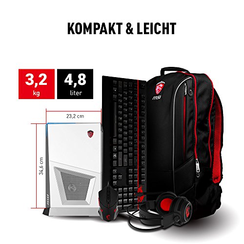 MSI Trident 3 Arctic-061DE PC Gaming-PC (Intel Core i7-7700, Nvidia GeForce GTX 1070 8GB, 16 GB DDR4, 256 GB SSD, Windows 10 Home) weiss - 14