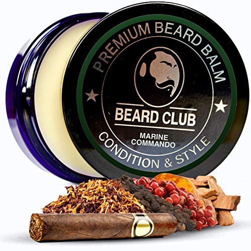 Bálsamo Barba Premium | Marine Commando | Los Mejores Barba de Loción Suavizante| Naturales y Orgánicos | Excelente Para el Cuidado del Cabello y el Crecimiento