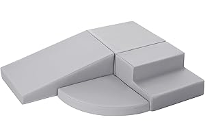 JungleDove Indoor Soft Play Equipment for Toddlers: 4 PCS PU Leather Baby Soft Play Set for Crawling and Climbing - Foam Blocks Montessori Toys for Kids Motor Development