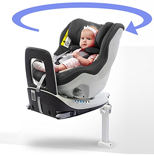 Siège auto pivotant"THE ONE" 360° noir Groupe 0+/1, ISOFIX