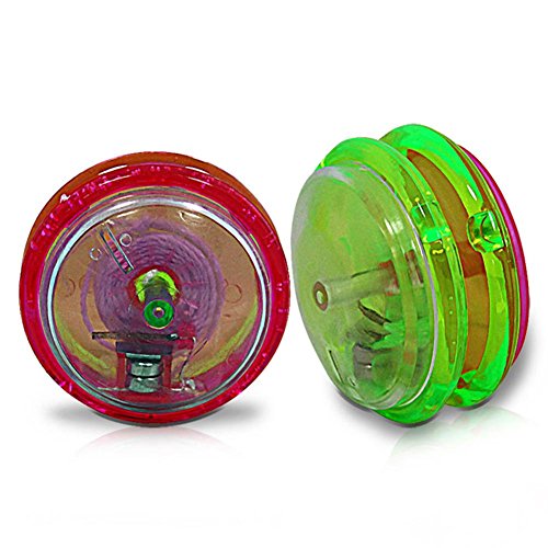 12 STück LED Jo-Jo 5,5 cm, mit Licht, Party, Geburtstag, Fete, Kinder, Urlaub