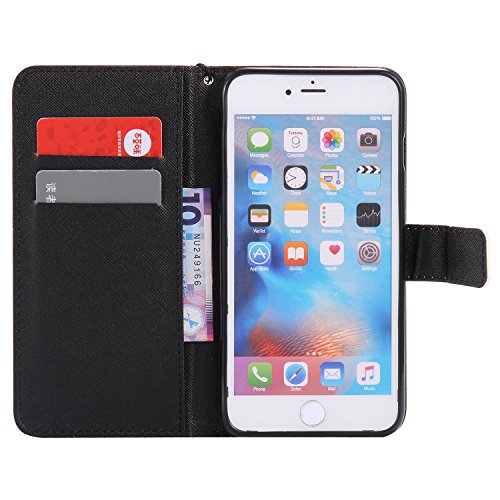 Feeltech iPhone 6 Plus/6s Plus Hülle PU-Leder und Brieftasche Bunte Muster Fall mit Magnetverschluss, Hybrid-Kickstand mit Stand-Funktion, schlagen Sie schützende weiche TPU Stoßstangenabdeckung und Kreditkartenhalter für iPhone 6 Plus/6s Plus Handgelenk Bügel-Buch-Art-Geldbeutel-Tasche mit 2 In 1 Berühren Sie Stift – London - 5
