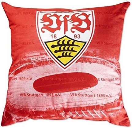 VfB Stuttgart Football Club Pillow Design, Approx. 40 x 40 cm: Red Stadium Design with Crest (For all Those dreaming of Rising to the Top Division)