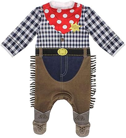 Moozels Cowboy Fancy Dress Costume - Easy Clean Cotton Babygrow-Aged 3-6 Months
