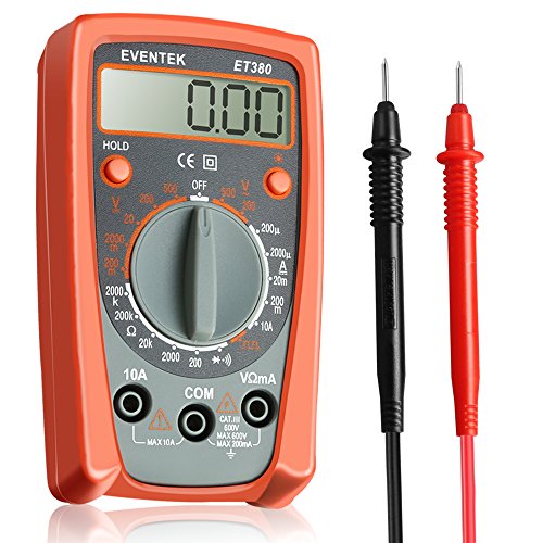 Digital Multimeter, Eventek ET380 Mini Multi Tester Spannung AC/DC, DC Strom, Diode,Widerstand, Ausgangswelle Rechtecksignal