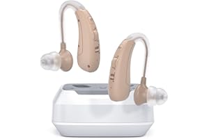 HIBRIQ Dispositivo Sonoro ricaricabile per anziani e adulti, 4-EQ Modes Dispositivo Sonoro digitale con Noise Canceling e Controllo del Volume