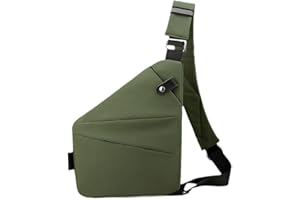 TKERINSE Anti-Diebstahl-Reisetasche, mehrere Taschen, Brusttasche, Reisetasche, Anti-Diebstahl, Crossbody-Tasche für Männer und Frauen, Schulterrucksack, persönliche Tasche für Radfahren, Wandern, grün,