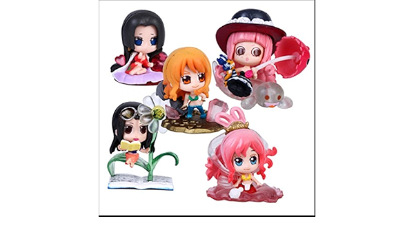 Super Goddess One Piece Action Figure Nendoroid Pvc 50mm Nami Robin Hancock Shirahoshi One Piece Action Figures Toys 5pcs Set Amazon In Toys Games
