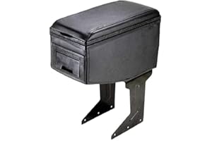 Mittelarmlehne Armlehne Universell Konsole Mittelkonsole Kunstleder Aufbewahrungsbox Getrankehalter Schwarz Autohobby
