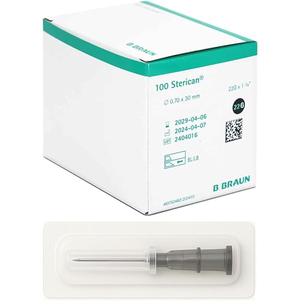 Lot De 100 Tubes De Précision En Acier Inoxydable 22G X 1 1/4