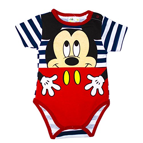 Disney Mickey Mouse Baby Bodysuit 100% COTTON 23 Months Navy Stripes