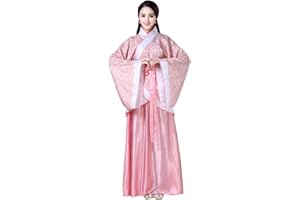 Xingsiyue Chinese Ancient Traditional Hanfu Costume Stage Performance Tang Suit Dance Dress for Women (Pink,22)