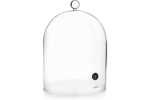 Lacor - 61811 - Haube für Cocktail smoker, Glasdeckel mit Ventil, Borosilikatglas, max. 200ºC, Ø18.5 cm, Höhe: 22 cm