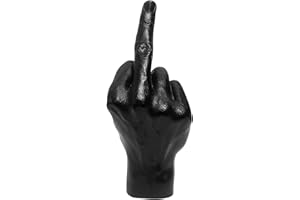 VALINK Spersonalizowana dekoracja stołu ze środkowym palcem zabawna żywica środkowy palec statuetka prosta ozdoba na biurko do domu czarna
