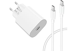 ‎MATAUMAHI MatauMahi Ładowarka USB C 20W z Kablem Typu C 1m, Zasilacz i Kabel USB C, Szybka Ładowarka z PD, Wtyczka USB C