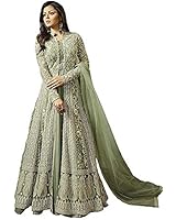 MONIKA SILK MILL Womne's Net Gown Style Embroidered Party Traditional Wear Anarkali Salwar Suits (Light Green, Free Size) MONIKA SILK MILL Womne's Net Gown Style Embroidered Party Traditional Wear Anarkali Salwar Suits (Light Green, Free Size)
