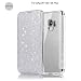 Produktbild Galaxy S9 Hülle,Galaxy S9 Schutzhülle,Samsung Galaxy S9 Glitzer Lederhülle,Hpory Luxus Glitzer Bling Diamant Strass Ledertasche Handyhüllen Leder PU im Bookstyle Klapphülle Kartenfächer Wallet Flip Cover mit Standfunktion Cover Case Bling Glänzend Glitzer Kristall Überzug PU Leder Und Silikon Innenschale Anti-Staub Anti-Kratzer und Shockproof Telefon Tasche Handytasche Schutzhülle für Samsung Galaxy S9 + 1 x Hpory Stylus-(Silber)