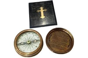 SMIZZY ; (RE)TOUCHING LIVES Smizzy Navigational Maritime Vintage Nautical Brass Compasses Fully Functional Titanic/Robert Frost Poem Compass/Sundial for Gift and Home Décor