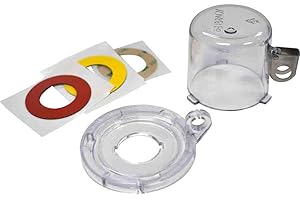 Brady 139795 22,5 mm Druckknopf-Verriegelungsvorrichtung, Standard, 22 mm x 50,80 mm x 64 mm x 63,5 mm, transparent