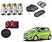 Auto Pearl Premium Quality Car Accessories Combo of Car Tyre Air Alert Valve Cap Set of 4 Pcs. & Premium Make Red Black Car Pet Seat Cover. & Premium Quality Car Auto Window Side Chipkoo Sunshade Curtains Black Set of 5 Pcs. For Chevrolet Beat Type-2 RS.1257.00