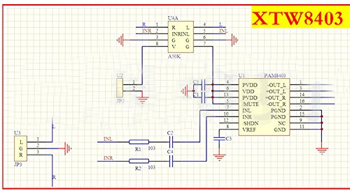 Aihasd 2-Kanal 3W Mini PAM8403 5V Digital Stereo Amplifier Board USB Power Supply - 6