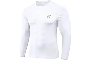 MEETWEE Haut Compression Homme Manche Longue/Courtes,Baselayer Maillot Running Vetement Fitness pour Sports Jogging T-Shirt Baselayer pour Sports Musculation Gym