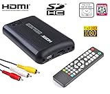 HDD S-ATA bis zu 2TB + externen Laufwerken, kompakte Maße 13,3 x 7,7 x 2,2 cm, Auto Play Resume Funktion für die Wiederaufnahme der Vision des Videos von einem Punkt unterbrochen, Menüs in Italienisch, versorgt von USB auf PC, Playlist-Funktion.