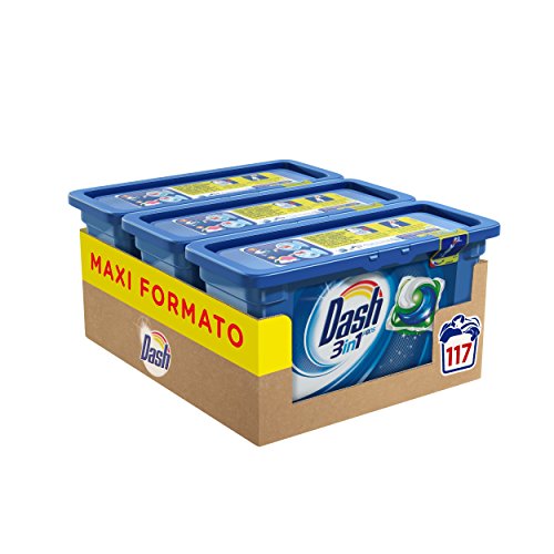 comprare on line Dash PODS 3in1 Detersivo Lavatrice in Monodosi Regolare, Maxi Formato da 117 Lavaggi, 3x39 Capsule prezzo