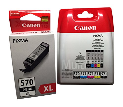 Canon Sparpack 6 Patronen PGI-570bk CLI-571 c,y,m,bk + PGI-570XL black