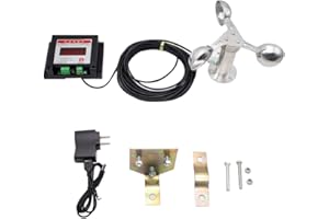 Toplionace Anémographe Anémomètre de Grue à Tour, Indicateur de Vitesse du Vent Indicateur de Direction du Vent Capteur de Vitesse du Vent Anémoscope de Mesure du Vent (B)