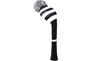 LeFeng Sports Driver HeadCover, Knitted Golf Club Cover with Cute Pom Pom and Number Tag