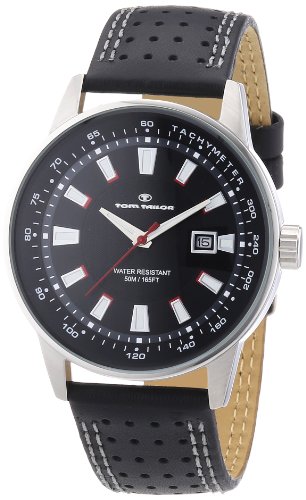 TOM TAILOR Herren-Armbanduhr XL Analog Quarz Leder 5411501 TOM TAILOR Herren-Armbanduhr XL Analog Quarz Leder 5411501