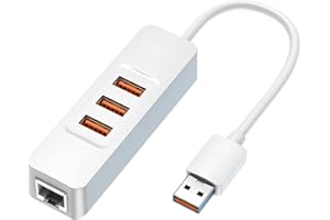 OBERSTER Hub USB, Hub USB a con 3 puertos USB 3.0 y 1 puerto Ethernet Gigabit RJ45 Adaptador USB compatible con PS4, Surface Pro, iMac, Mac Mini, XPS 15