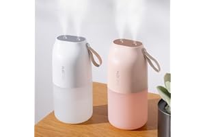 EMBERPURE Humidificador aceites Esenciales, difusor aceites Esenciales, humificador Aromas mocos y Tos casa, difusor de Aromas, humidificador Bebes, ambientador Coche, INALÁMBRICO, PORTÁTIL (Rosa)