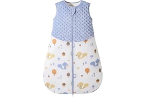 Fairy Baby Sacco Nanna per Neonati 1,5 Tog Sacco a Pelo Invernale per Neonato Coperta Indossabile in Cotone Morbido Swaddle