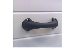 Cunluna de Plástico para Puerta de Garaje, Manija Industrial y Clásica (Negro)