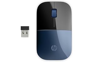 HP Z3700 - Ratón Inalámbrico (1200 PPP, 2 Botones y Rueda de Desplazamiento, Tecnología LED Azul, Batería 16 Meses Duración, Windows), Color Azul Lumiere