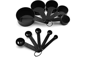 ORGA ECO-FRIENDLY Measuring Spoon Sets and Cups Set of Kitchen Gadgets 10 Pieces for Measuring Dry and Liquid Ingredient